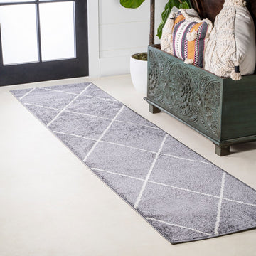 Cole Minimalist Diamond Trellis Area Rug